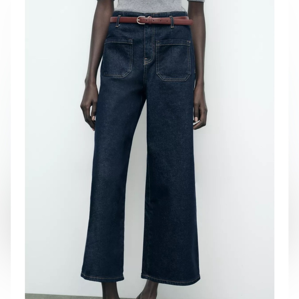 Zara high waist wide leg jeans